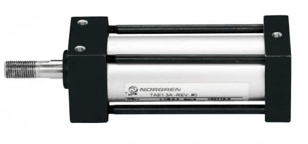 Norgren - 2" Stroke x 1-1/8" Bore Single Acting Air Cylinder - 1/8 Port, 5/16-18 Rod Thread, 150 Max psi, -20 to 200°F - Americas Tooling