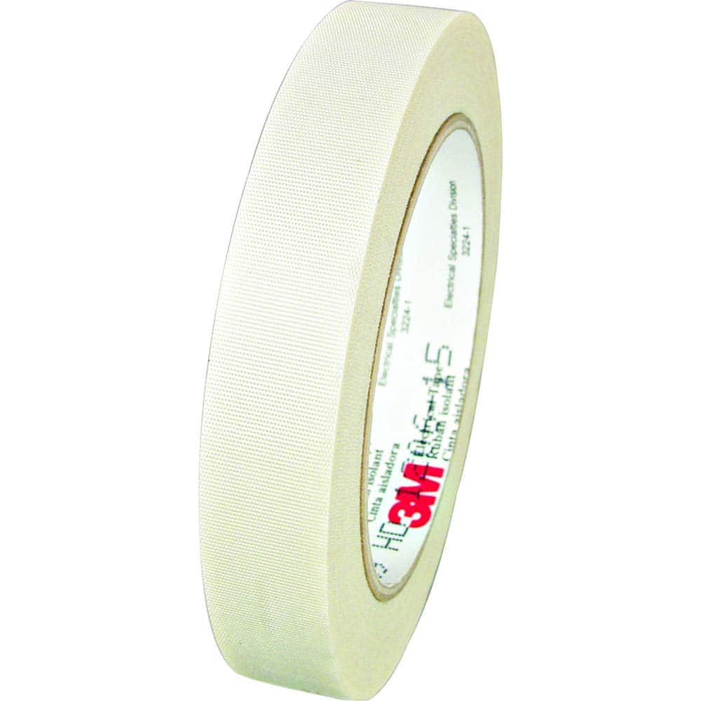 3M - 1" x 110' x 7 mil White Glass Cloth Electrical Tape - Americas Tooling