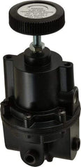 Parker - 1/4 NPT Port, 80 CFM, Aluminum Diaphragm Operated Regulator - 0 to 30 psi Range, 250 Max psi Supply Pressure, 1/4" Gauge Port Thread, 2.06" Wide x 4.35" High - Americas Tooling