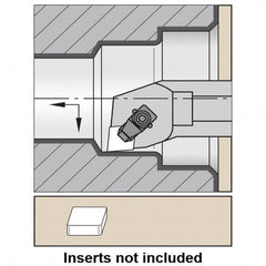 Kennametal - 55mm Min Bore Diam, 300mm OAL, 40mm Shank Diam, S-CCLN Indexable Boring Bar - 300mm Max Bore Depth, CN.N 120708 Insert, Clamp Holding Method - Americas Tooling
