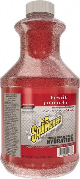 Sqwincher - 64 oz Bottle Fruit Punch Activity Drink - Liquid Concentrate, Yields 5 Gal - Americas Tooling