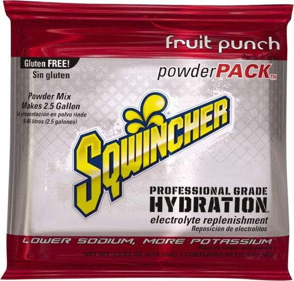 Sqwincher - 23.83 oz Pack Fruit Punch Activity Drink - Powdered, Yields 2.5 Gal - Americas Tooling