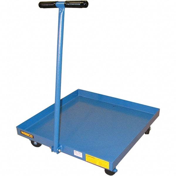 Wesco Industrial Products - 900 Lb Load Capacity, 30 & 55 Gal Drum Dolly - 25-3/4" Wide x 6" High, 4 Steel Wheels - Americas Tooling