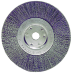 7" - Diameter Medium Face Bench Grinder Wheel; .014" Crimped Steel Wire Fill; 5/8" Arbor Hole; Retail Pack - Americas Tooling