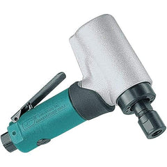 Dynabrade - 1/4" Collet, Angle Handle, Air Angle Die Grinder - 18,000 RPM, Front Exhaust, 27.99 CFM, 0.5 hp, 90 psi, 1/4 NPT Inlet - Americas Tooling