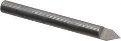 Accupro - 60° Incl Angle, 5/32" Shank Diam, 1-1/2" OAL, 5/32" Cut Diam, Conical Engraving Cutter - 3/16" LOC, 1 Flute, Right Hand Cut, Micrograin Solid Carbide, Uncoated - Americas Tooling