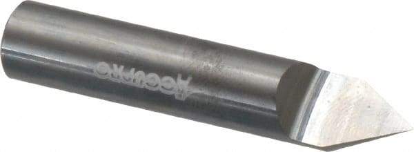 Accupro - 60° Incl Angle, 3/8" Shank Diam, 2" OAL, 3/8" Cut Diam, Conical Engraving Cutter - 1/2" LOC, 1 Flute, Right Hand Cut, Micrograin Solid Carbide, Uncoated - Americas Tooling