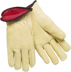 MCR Safety - Size S General Protection Work Gloves - For Work & Driver, Uncoated, Natural/Red, Paired - Americas Tooling