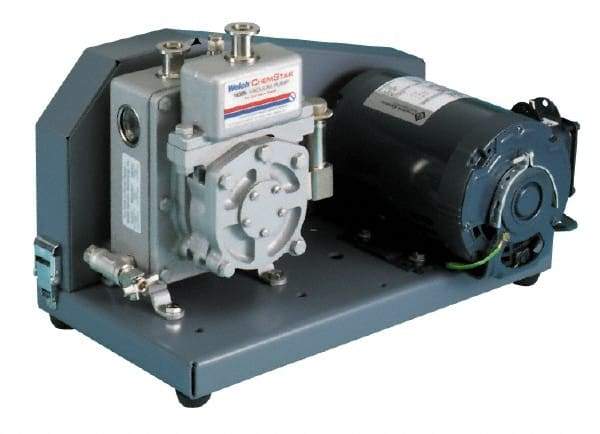 Welch Vacuum - 1/3 hp Rotary Vane Vaccum Pump - 115 Volts, 0.9 CFM, 18" Long x 9" Wide x 13" High - Americas Tooling