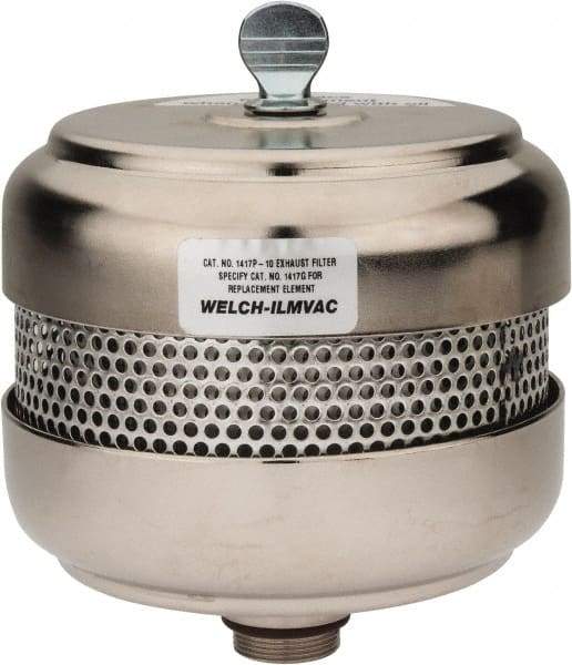 Welch Vacuum - Standard Open Exhaust Filter - For Use with 1402, 1376, 8920 & 8925, 5" Diam x 6-1/4" High - Americas Tooling