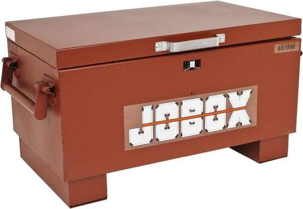 Jobox - 31" Wide x 18" Deep x 15-1/2" High Job Site Box - Steel, Brown - Americas Tooling