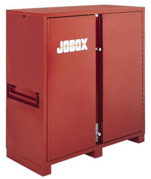 Jobox - 60" Wide x 24-1/4" Deep x 60-3/4" High Job Site Tool Storage Cabinet - 2 Door, Steel, Brown - Americas Tooling