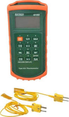 Extech - -328 to 2,498°F Dual Input Digital Thermometer - Digital Display - Americas Tooling