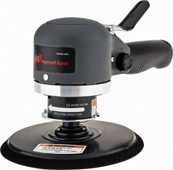 Ingersoll-Rand - 12,000 OPM, 16.98 CFM Air Consumption, Palm Air Orbital Sander - Round Pad, 1/4 NPT Inlet - Americas Tooling