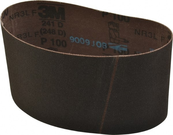 3M - 3-1/2" Wide x 15-1/2" OAL, 100 Grit, Aluminum Oxide Abrasive Belt - Americas Tooling