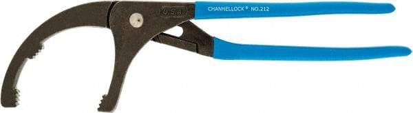 Channellock - 4-1/4" Max Diam, Adjustable Oil Filter Plier - 12" OAL, 4-1/4 Max Capacity, Oil Filter Plier - Americas Tooling