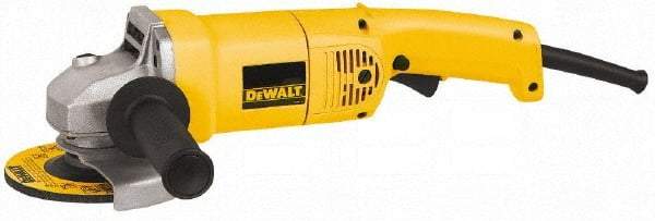 DeWALT - 5" Wheel Diam, 10,000 RPM, Corded Angle & Disc Grinder - 5/8-11 Spindle, 12 Amps - Americas Tooling