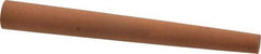 Norton - 4" Long x 1/2" Diam x 1/4" Thick, Aluminum Oxide Sharpening Stone - Round Tapered, Fine Grade - Americas Tooling