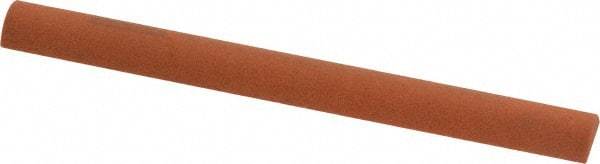 Norton - 4" Long x 3/8" Diam Aluminum Oxide Sharpening Stone - Half Round, Fine Grade - Americas Tooling