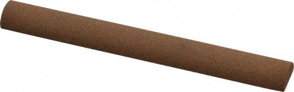 Norton - 4" Long x 1/2" Diam Aluminum Oxide Sharpening Stone - Half Round, Medium Grade - Americas Tooling