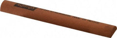 Norton - 4" Long x 1/2" Diam Aluminum Oxide Sharpening Stone - Half Round, Fine Grade - Americas Tooling