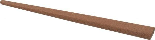 Norton - 4" Long x 3/8" Wide x 1/8" Thick, Aluminum Oxide Sharpening Stone - Taper, Medium Grade - Americas Tooling