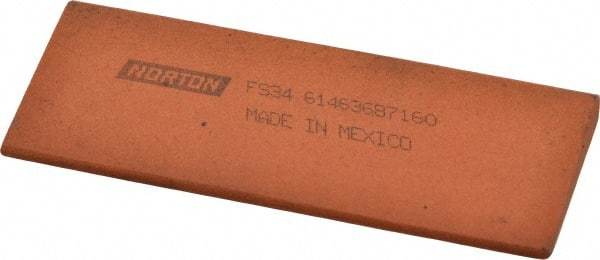 Norton - 4-1/2" Long x 1-3/4" Diam x 3/8" Thick, Aluminum Oxide Sharpening Stone - Round Edge Slip, Fine Grade - Americas Tooling