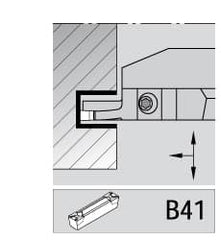 Kennametal - 4mm Groove Width, 14mm Max Depth of Cut, Right Hand Cut, A4M-A Indexable Grooving Blade - 4 Seat Size, Series A4 - Americas Tooling