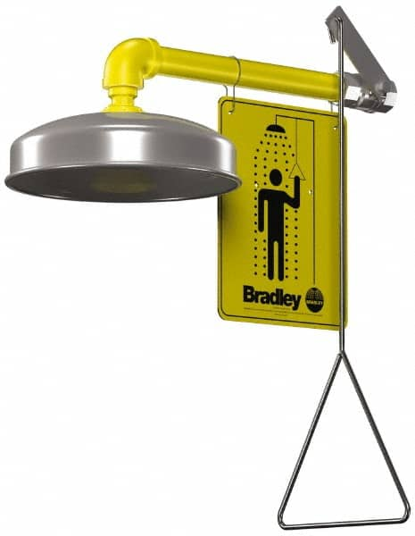 Bradley - Plumbed Drench Showers Mount: Horizontal Shower Head Material: Plastic with Stainless Steel - Americas Tooling