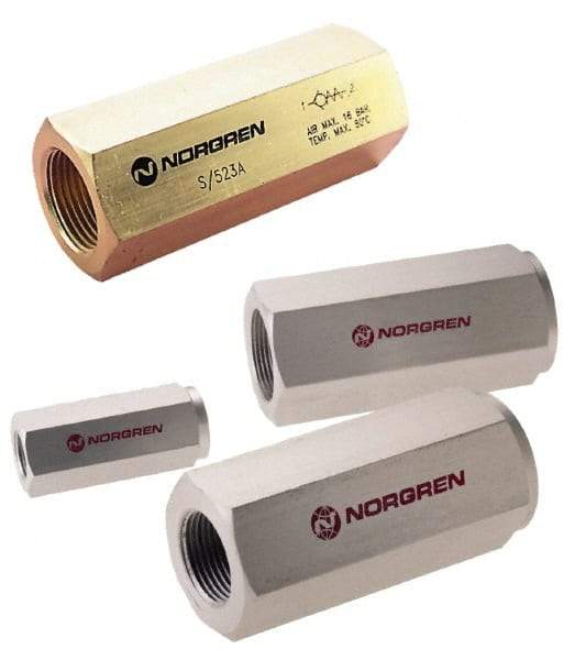 Norgren - 1-1/2" NPT Low Flow Air Fuse - 0 to 232 psi, Shutoff Valve & Aluminum Material - Americas Tooling