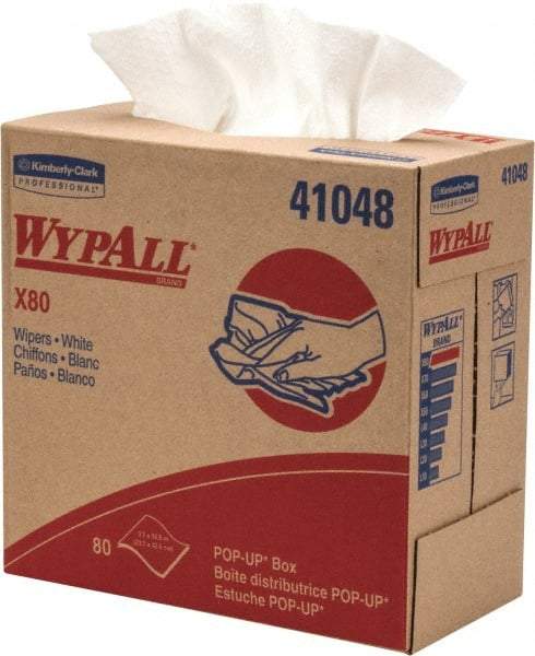 WypAll - Dry Shop Towel/Industrial Wipes - Pop-Up, 16-3/4" x 9" Sheet Size, White - Americas Tooling