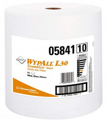 WypAll - L30 Dry General Purpose Wipes - Jumbo Roll, 13-1/4" x 12-3/8" Sheet Size, White - Americas Tooling