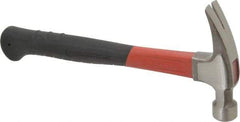 Plumb - 1 Lb Head, Straight Rip Claw Premium Plumb Hammer - 13" OAL, Smooth Face, Fiberglass Handle with Grip - Americas Tooling