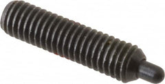 Gibraltar - M5 x 0.8, 19mm Thread Length, 3mm Plunger Projection, Steel Threaded Spring Plunger - 2.36mm Max Plunger Diam, 19mm Plunger Length, 2.89 Lb Init End Force, 11.02 Lb Final End Force, 2.5mm Hex - Americas Tooling