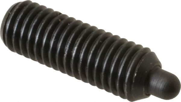 Gibraltar - M10 x 1.5, 29mm Thread Length, 5mm Plunger Projection, Steel Threaded Spring Plunger - 4.72mm Max Plunger Diam, 29mm Plunger Length, 5.47 Lb Init End Force, 14.4 Lb Final End Force, 5mm Hex - Americas Tooling