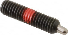 Gibraltar - M5 x 0.8, 19mm Thread Length, 3mm Plunger Projection, Steel Threaded Spring Plunger - 2.36mm Max Plunger Diam, 19mm Plunger Length, 1.3 Lb Init End Force, 2.7 Lb Final End Force, 2.5mm Hex - Americas Tooling