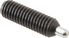 Gibraltar - M8 x 1.25, 25mm Thread Length, 5mm Plunger Projection, Steel Threaded Spring Plunger - 3.43mm Max Plunger Diam, 25mm Plunger Length, 1.5 Lb Init End Force, 4.48 Lb Final End Force, 4mm Hex - Americas Tooling