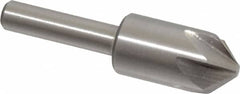 Interstate - 1/2" Head Diam, 1/4" Shank Diam, 6 Flute 90° High Speed Steel Countersink - Americas Tooling