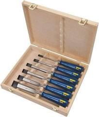 Irwin - 6 Piece Wood Chisel Set - 10-3/4" OAL, Sizes Included 1/4 to 1-1/4" - Americas Tooling