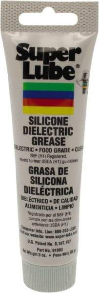 Synco Chemical - 3 oz Tube Silicone General Purpose Grease - Translucent White, Food Grade, 500°F Max Temp, NLGIG 2, - Americas Tooling