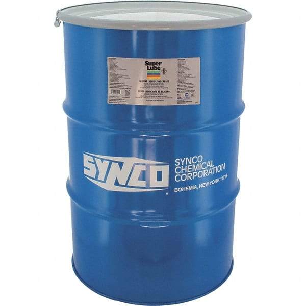 Synco Chemical - 400 Lb Drum Silicone General Purpose Grease - Translucent White, Food Grade, 500°F Max Temp, NLGIG 2, - Americas Tooling