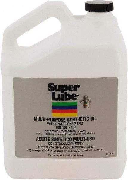 Synco Chemical - 1 Gal Bottle Synthetic Multi-Purpose Oil - -42.78 to 232.22°F, SAE 85W, ISO 150, 681.5 SUS at 40°C, Food Grade - Americas Tooling