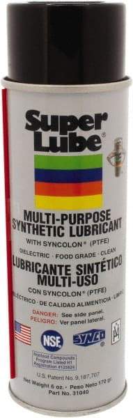 Synco Chemical - 6 oz Aerosol Synthetic General Purpose Grease - Translucent White, Food Grade, 450°F Max Temp, NLGIG 2, - Americas Tooling