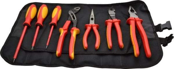 Knipex - 7 Piece Insulated Hand Tool Set - Comes in Tool Roll - Americas Tooling