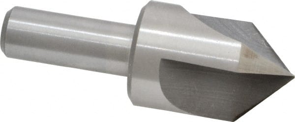 Interstate - 1" Head Diam, 1/2" Shank Diam, 3 Flute 90° High Speed Steel Countersink - Americas Tooling