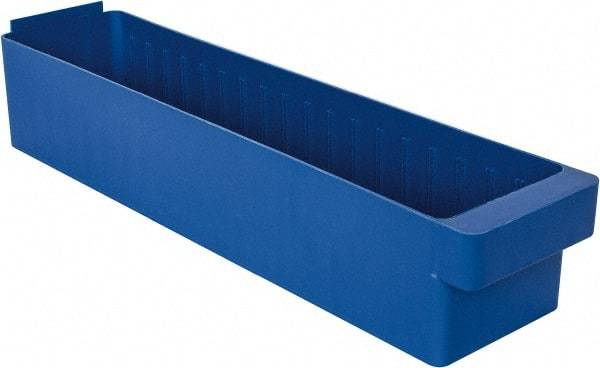 Quantum Storage - 23-7/8" Deep, Blue High-Impact Polystyrene Drawer Bin - 4-5/8" High x 5-9/16" Wide x 23-7/8" Long - Americas Tooling