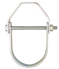 Empire - 4" Pipe, 5/8" Rod, Carbon Steel Adjustable Clevis Hanger - Electro Galvanized - Americas Tooling