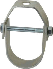 Empire - 1-1/4" Pipe, 3/8" Rod, Carbon Steel Adjustable Clevis Hanger - Electro Galvanized - Americas Tooling