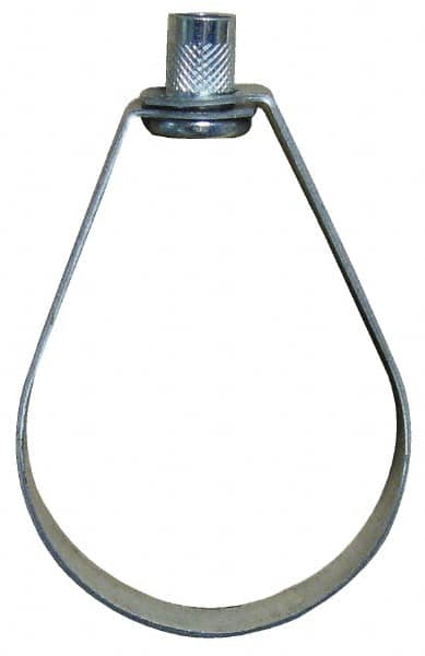 Empire - 3-1/2" Pipe, 1/2" Rod, Carbon Steel Emlok Swivel Ring Hanger - Pre-Galvanized, 600 Lb Capacity - Americas Tooling