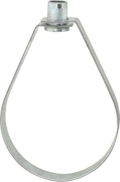 Empire - 4" Pipe, 5/8" Rod, Carbon Steel Emlok Swivel Ring Hanger - Pre-Galvanized, 1,250 Lb Capacity - Americas Tooling